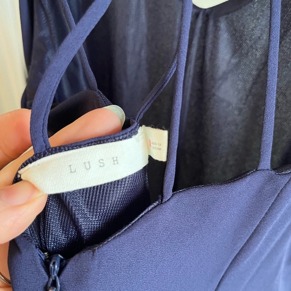 Lush Navy Blue Long Dress - Picture 3 of 6